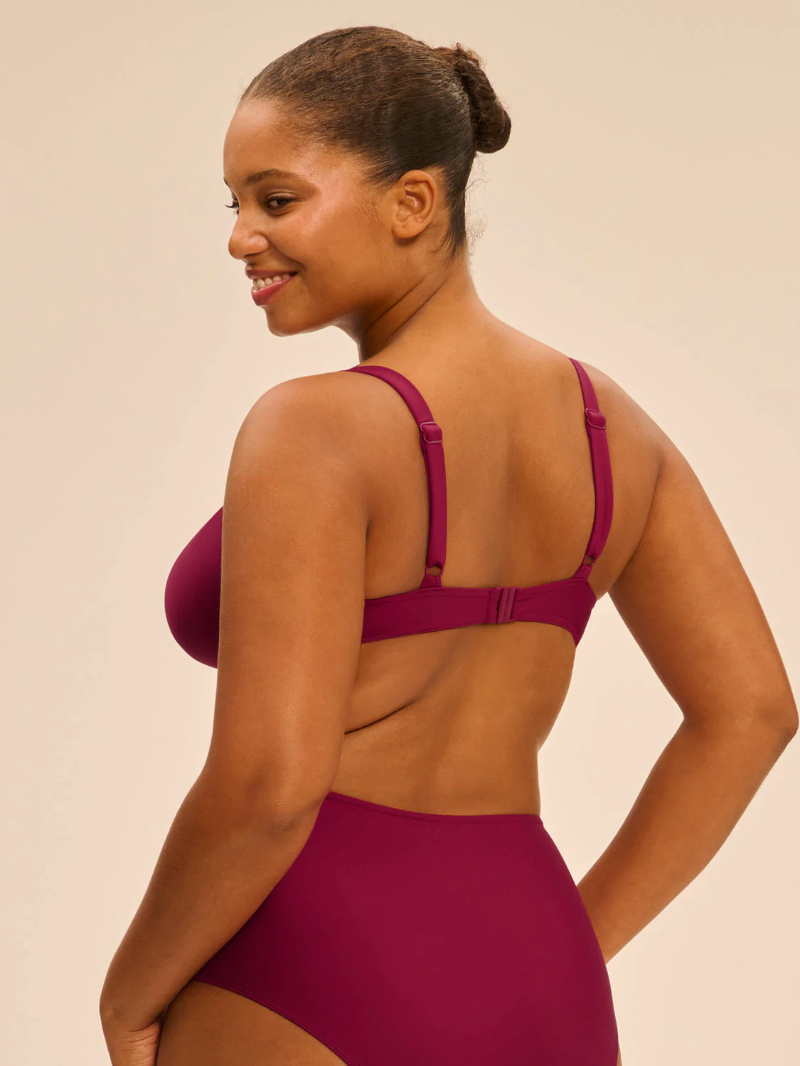 Underwired bikini top - Cranberry - Image 3