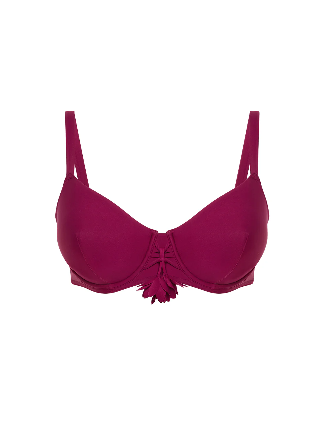 Underwired bikini top - Cranberry - Image 7