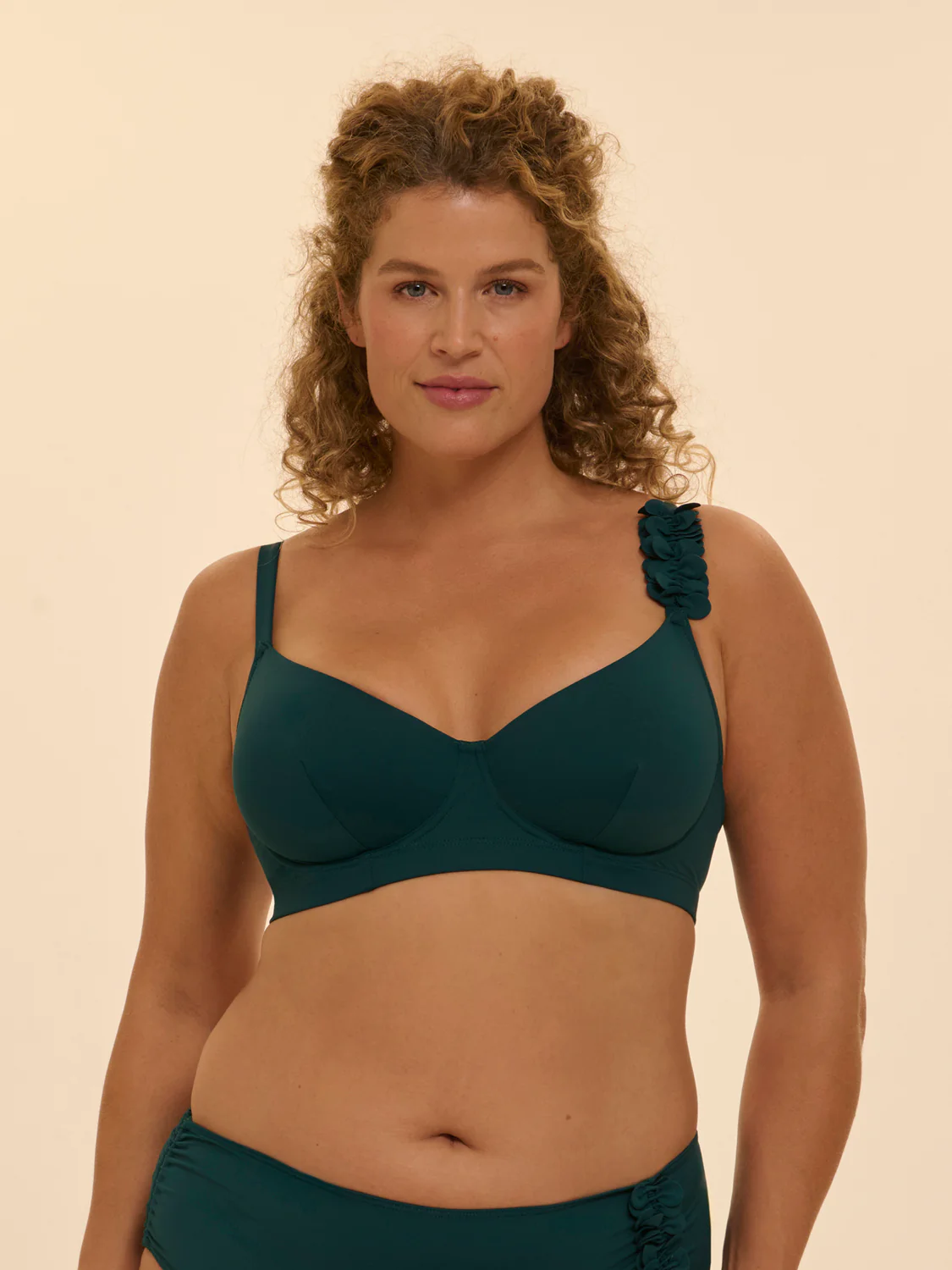 Underwired bikini top - Emerald green - Image 3