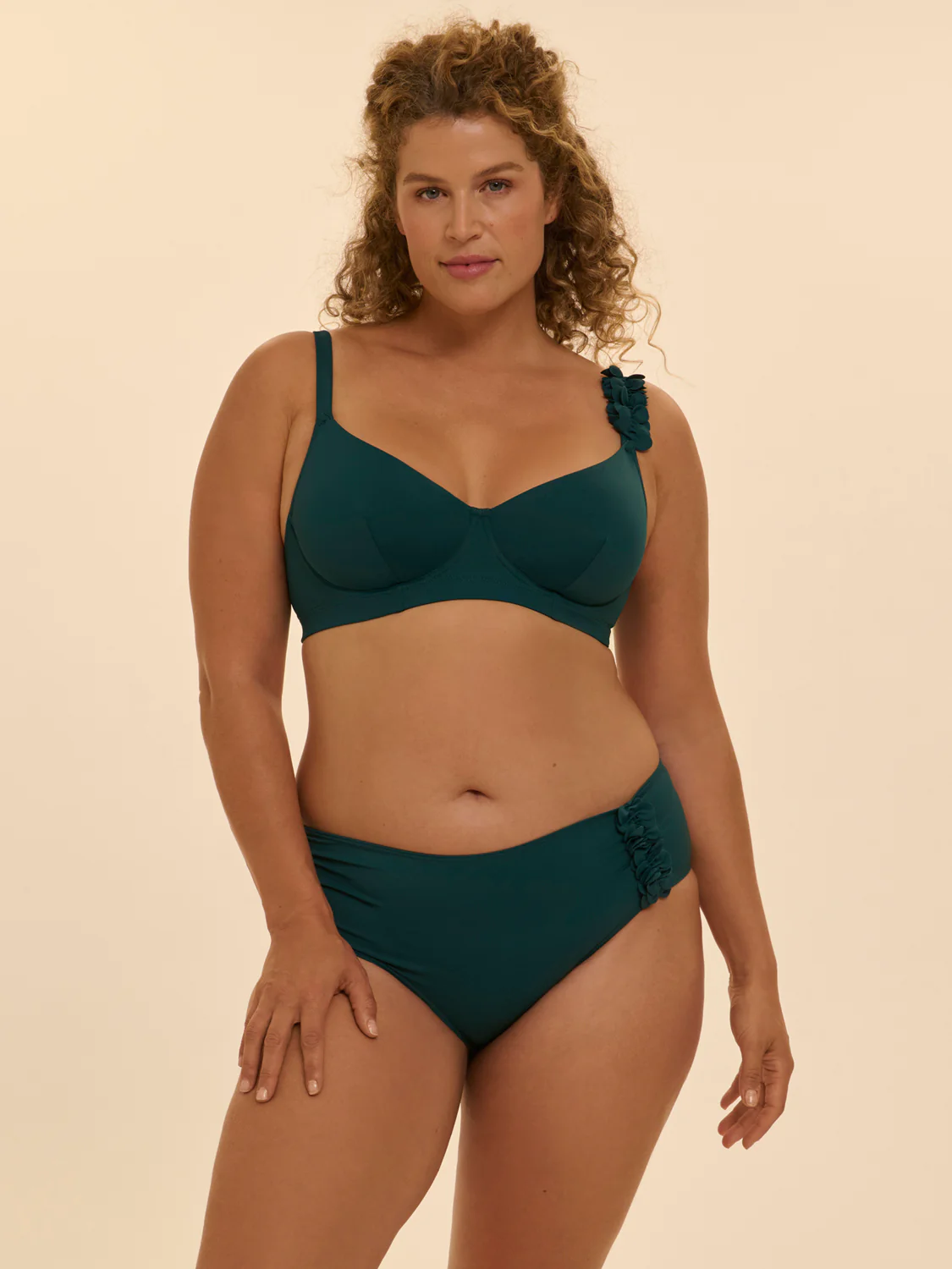 Underwired bikini top - Emerald green - Image 5