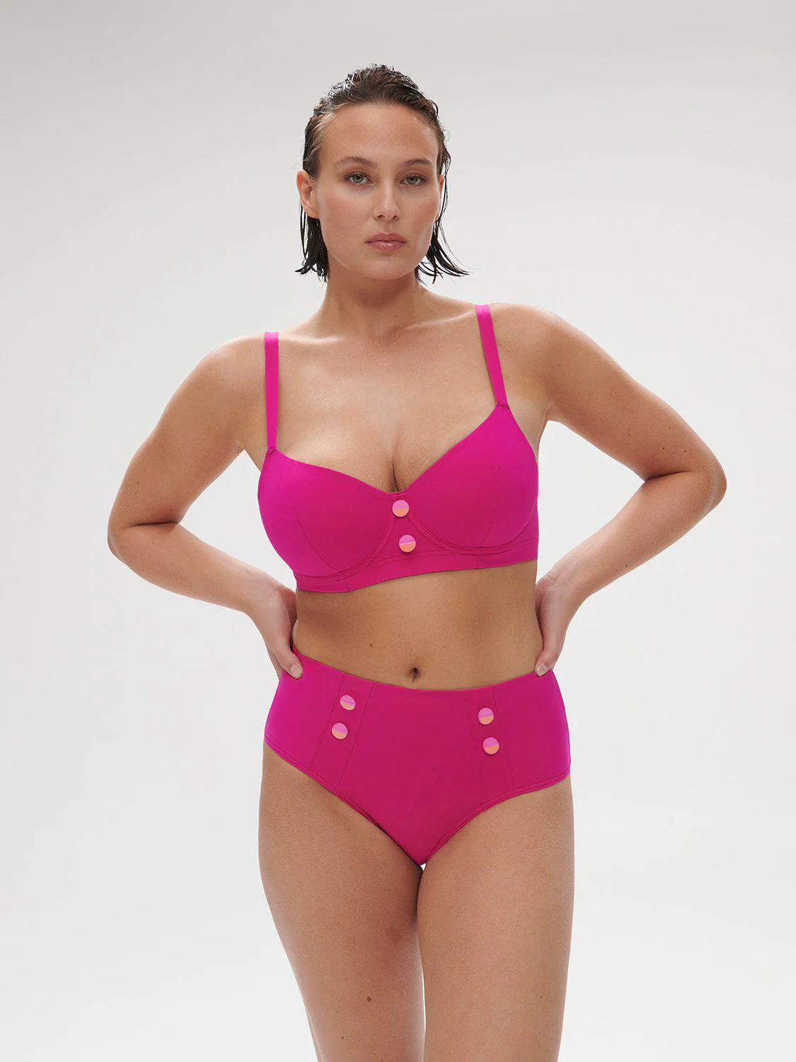 Underwired bikini top - Hibiscus Pink - Image 4
