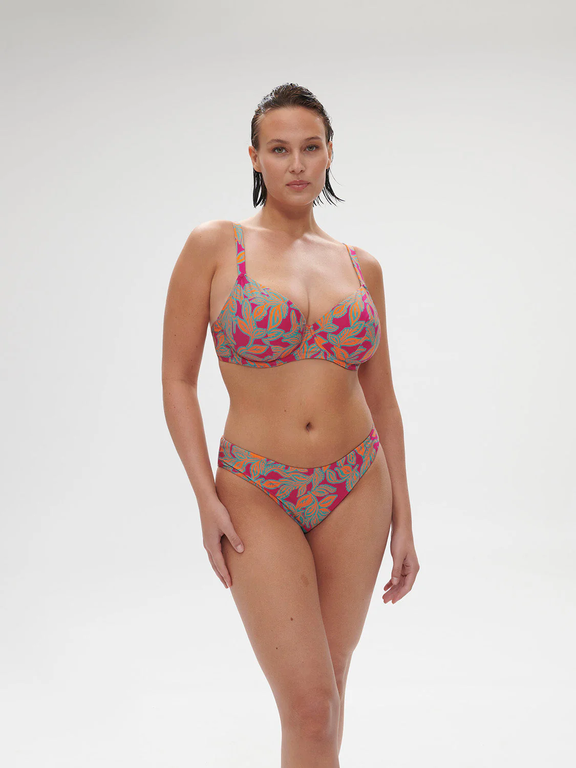 Underwired bikini top - Menara Pink Print - Image 3