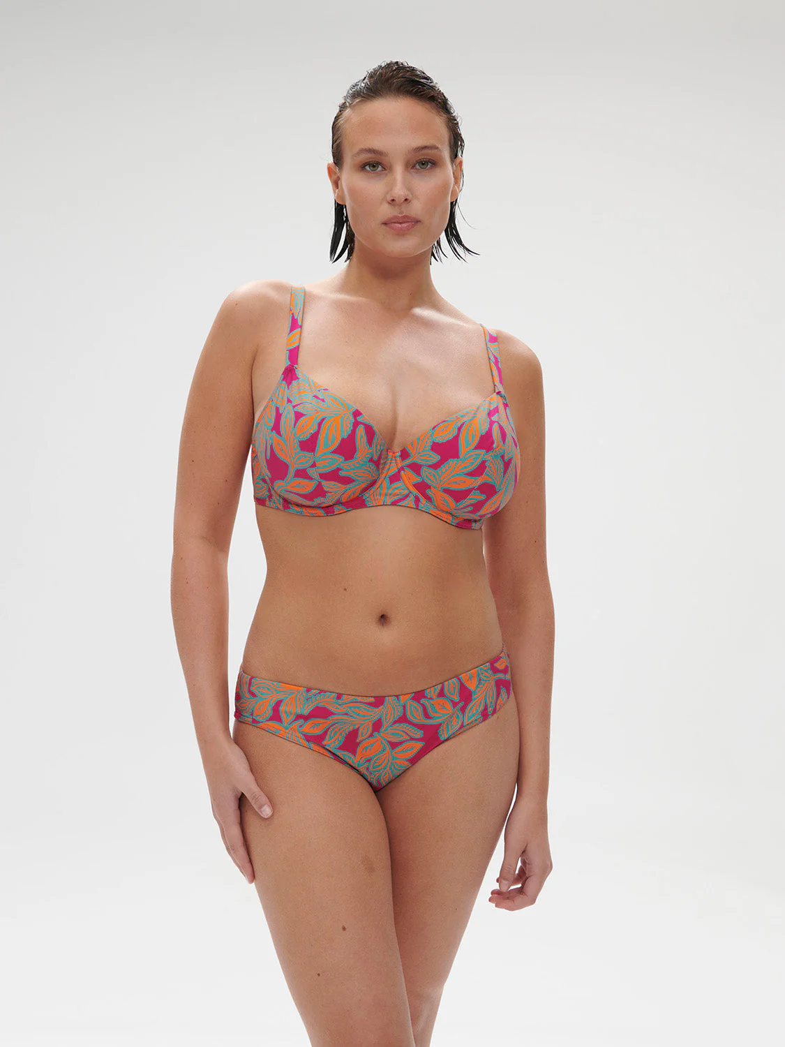 Underwired bikini top - Menara Pink Print - Image 4