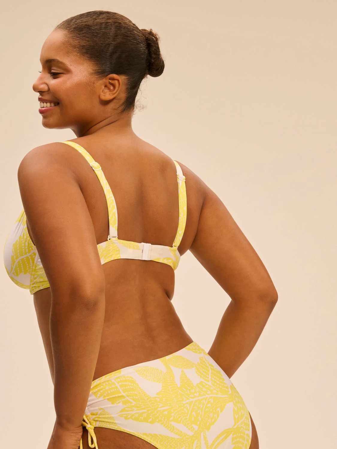 Underwired bikini top - Plumeria Print - Image 2