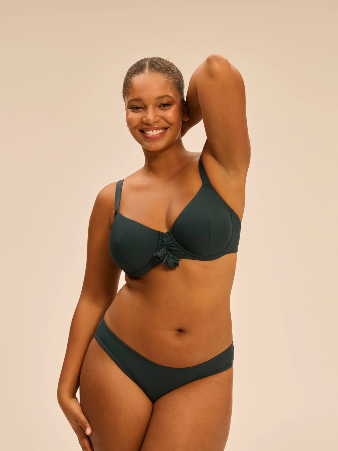 Underwired bikini top - Tropical Green - Image 4