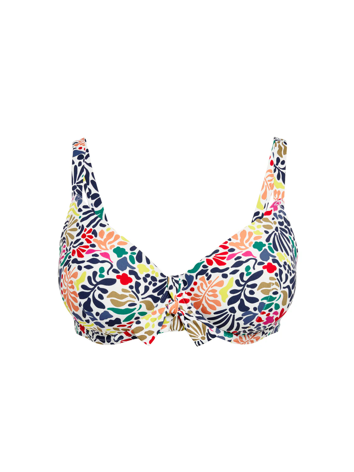 Underwired bikini top - Tropico white print - Image 6