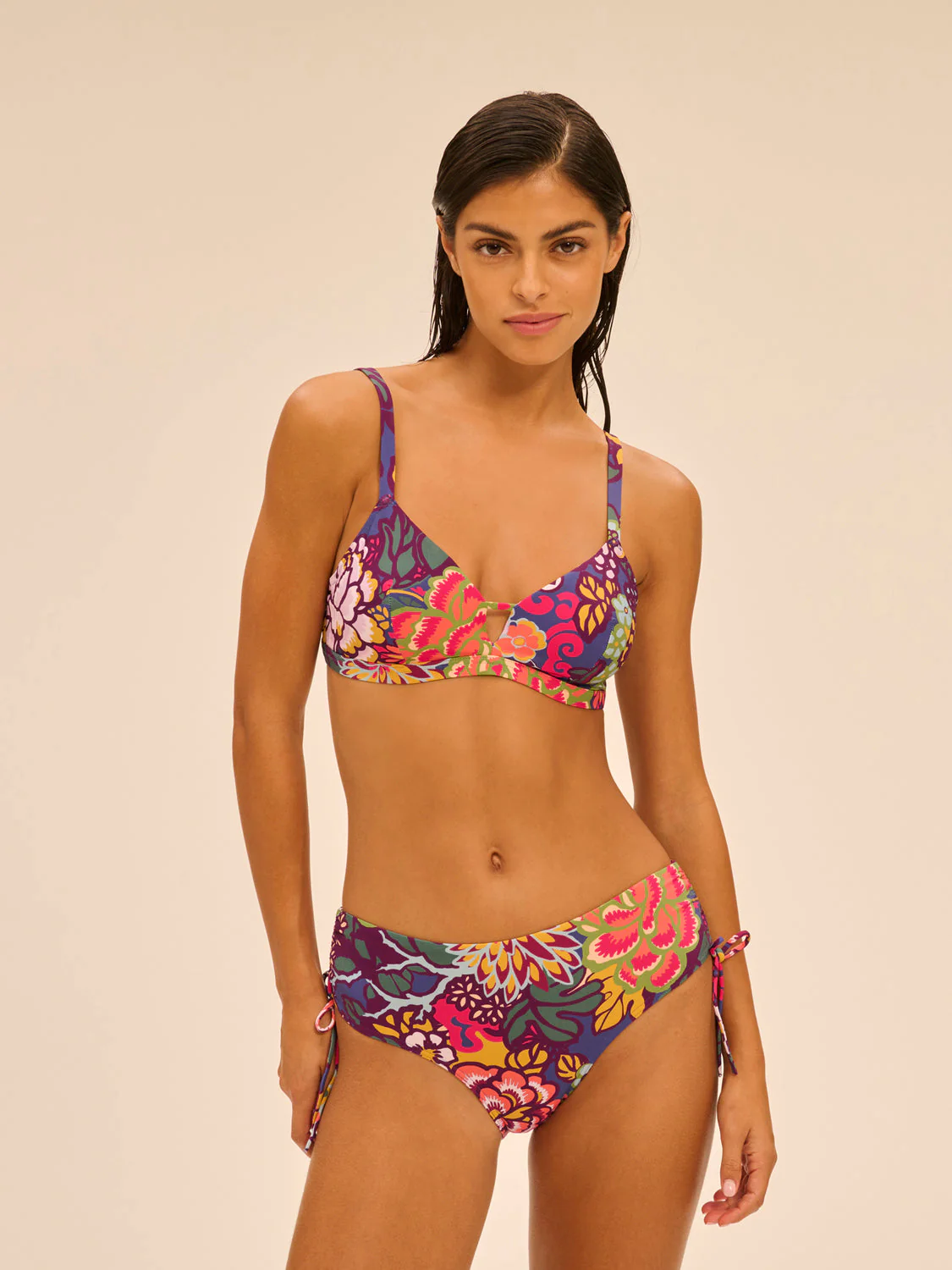 Underwired bikini triangle - Bloom Print - Image 3