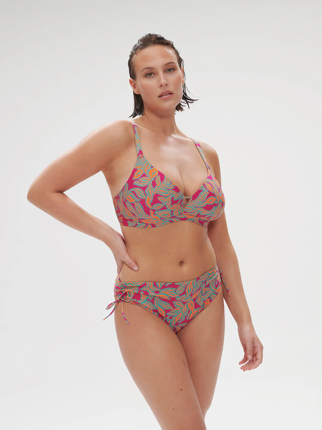 Underwired bikini triangle - Menara Pink Print - Image 9