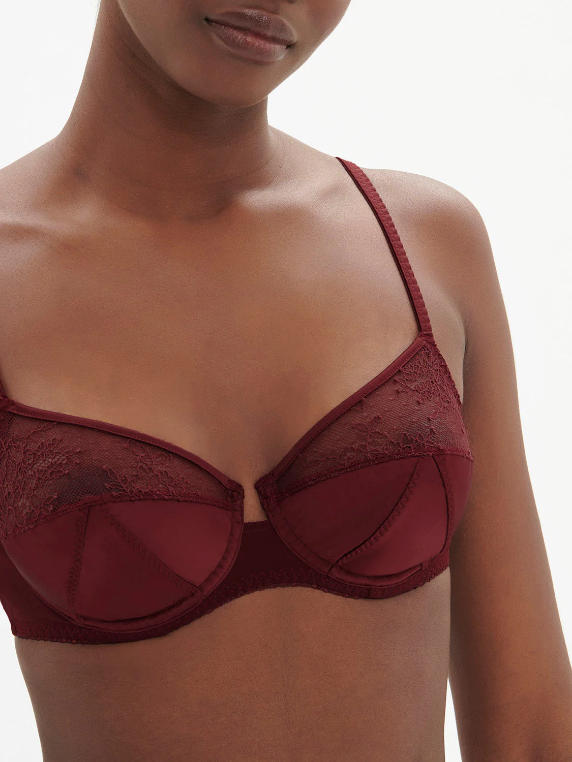 Underwired bra - Dark Red - Image 2
