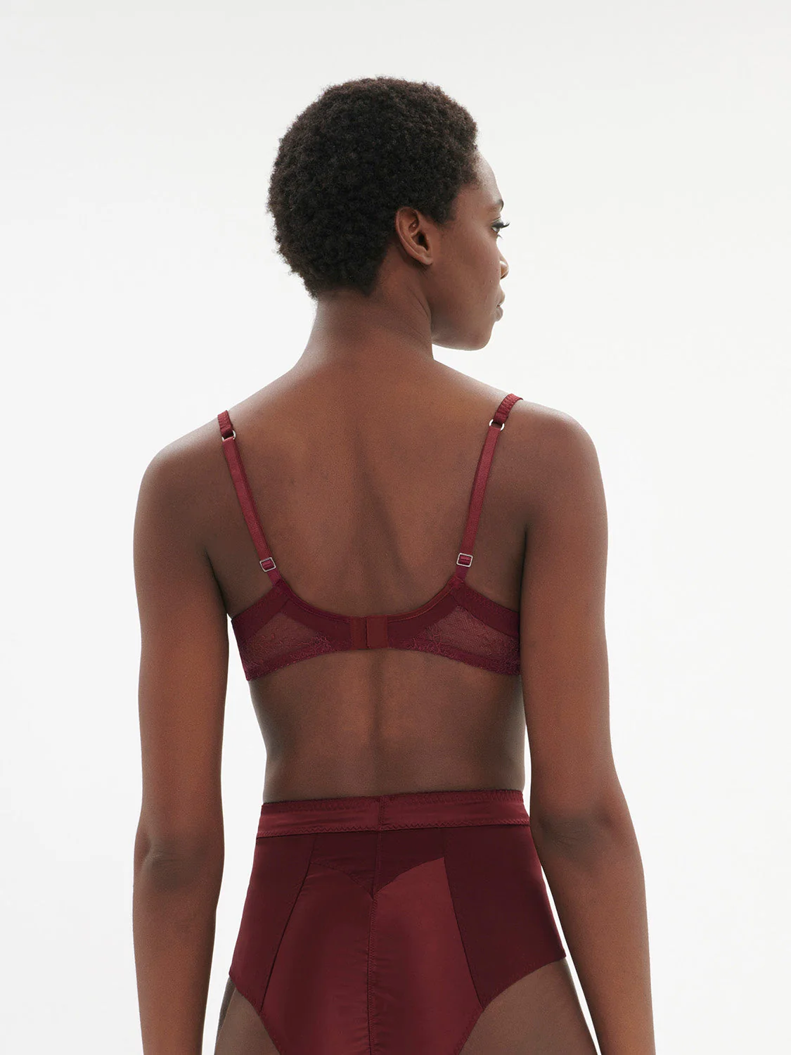 Underwired bra - Dark Red - Image 3