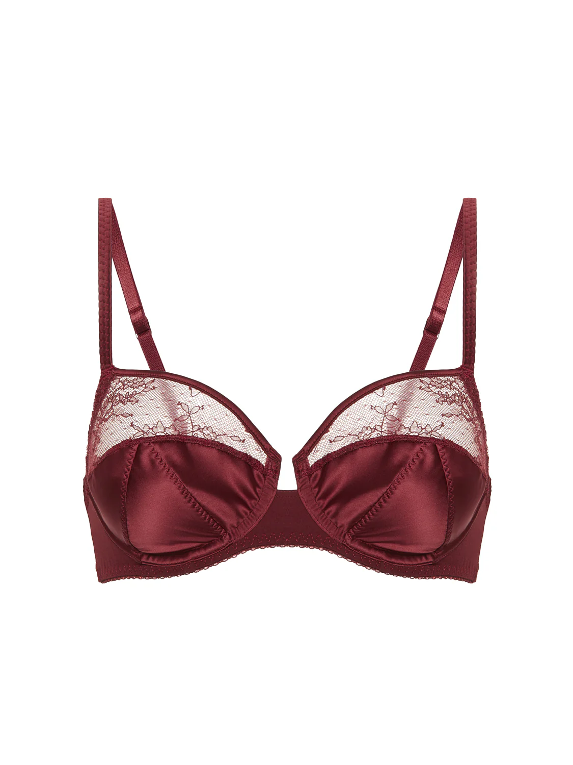 Underwired bra - Dark Red - Image 5
