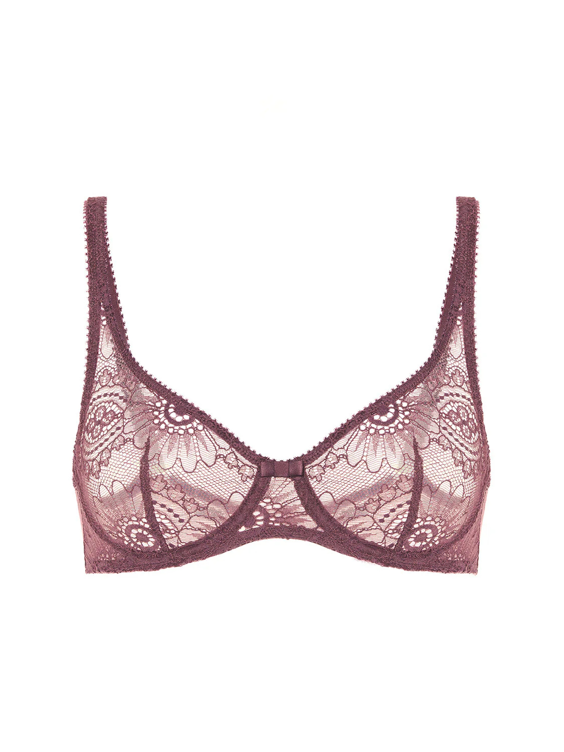 Underwired bra with curved neckline - Byzantine - Image 15