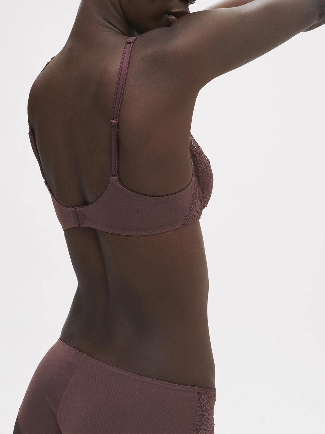 Underwired bra with curved neckline - Byzantine - Image 2
