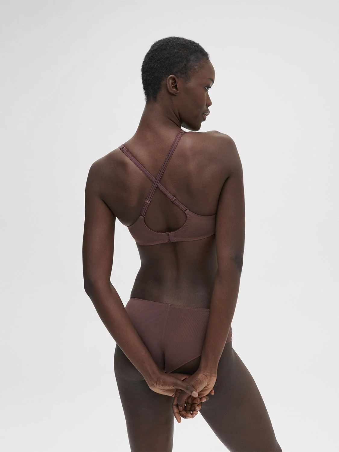 Underwired bra with curved neckline - Byzantine - Image 6