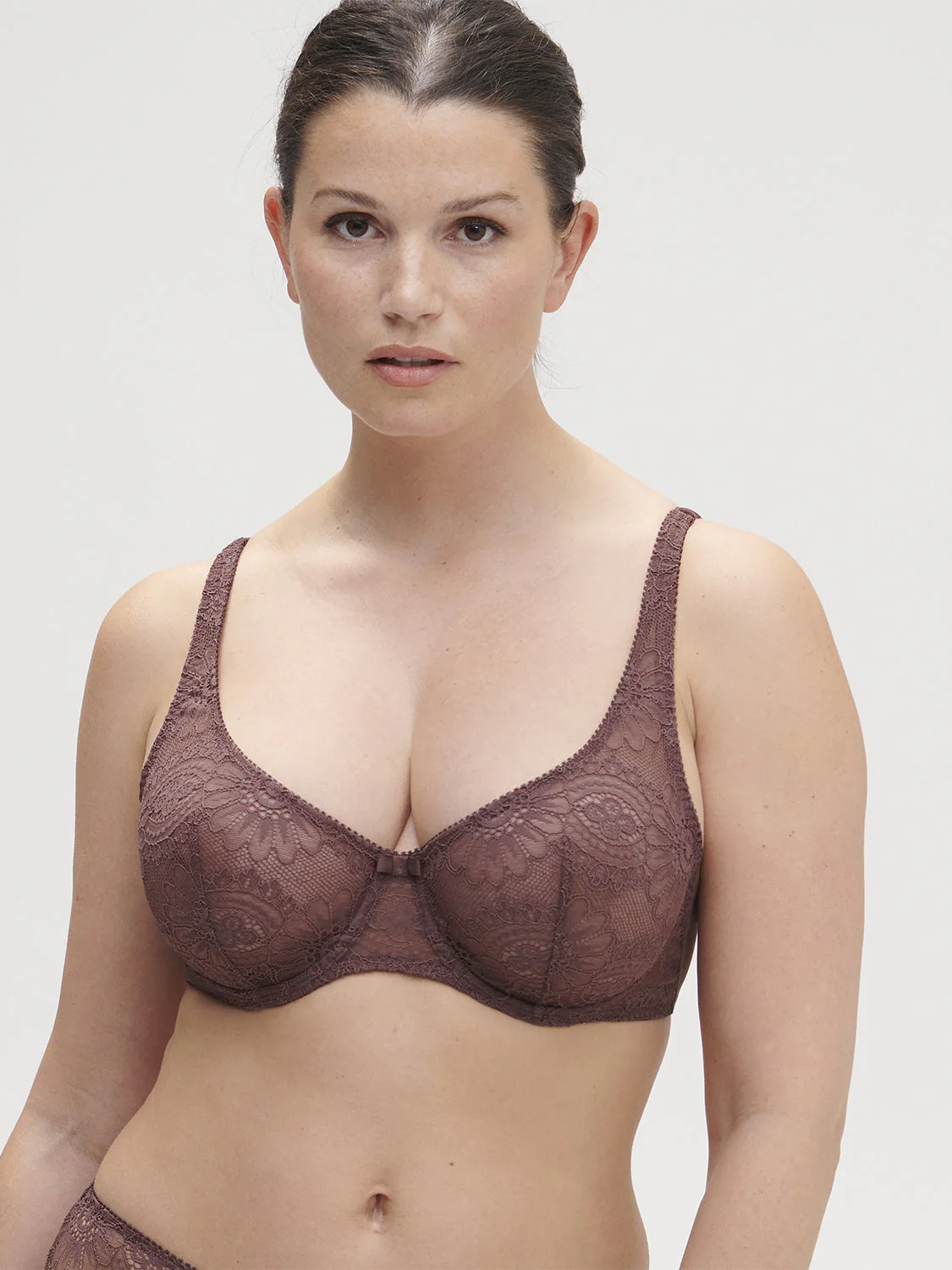 Underwired bra with curved neckline - Byzantine - Image 8