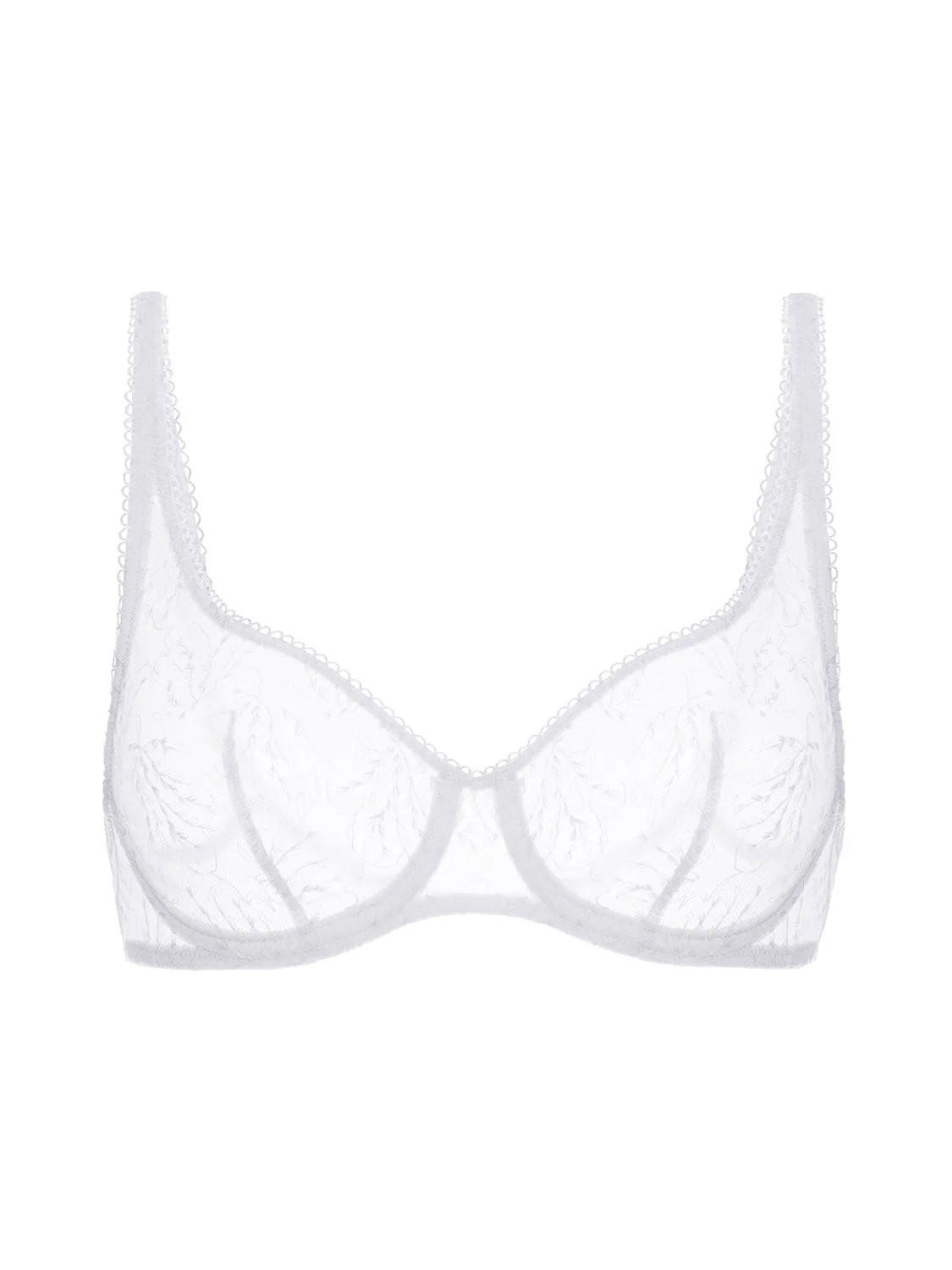 Underwired bra with curved neckline - White - Image 11