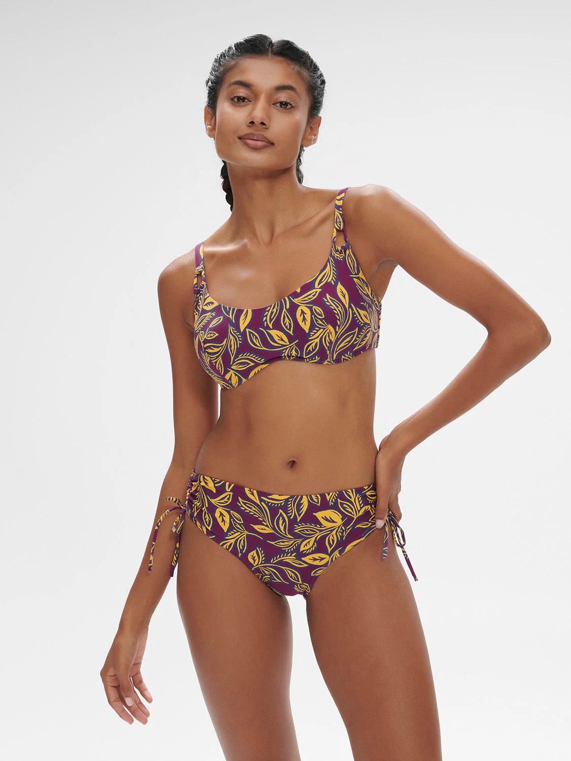 Underwired brassière - Agadir Purple Print - Image 3