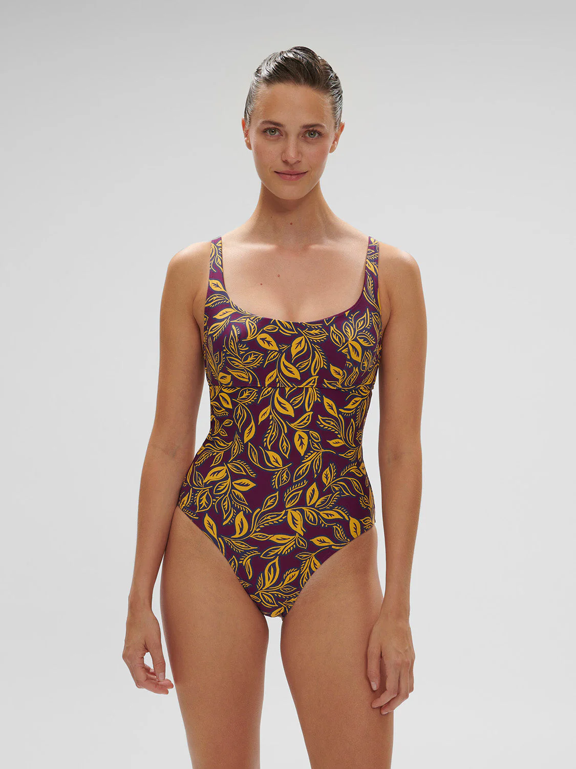 Underwired one-piece swimsuit - Agadir Purple Print - Image 4