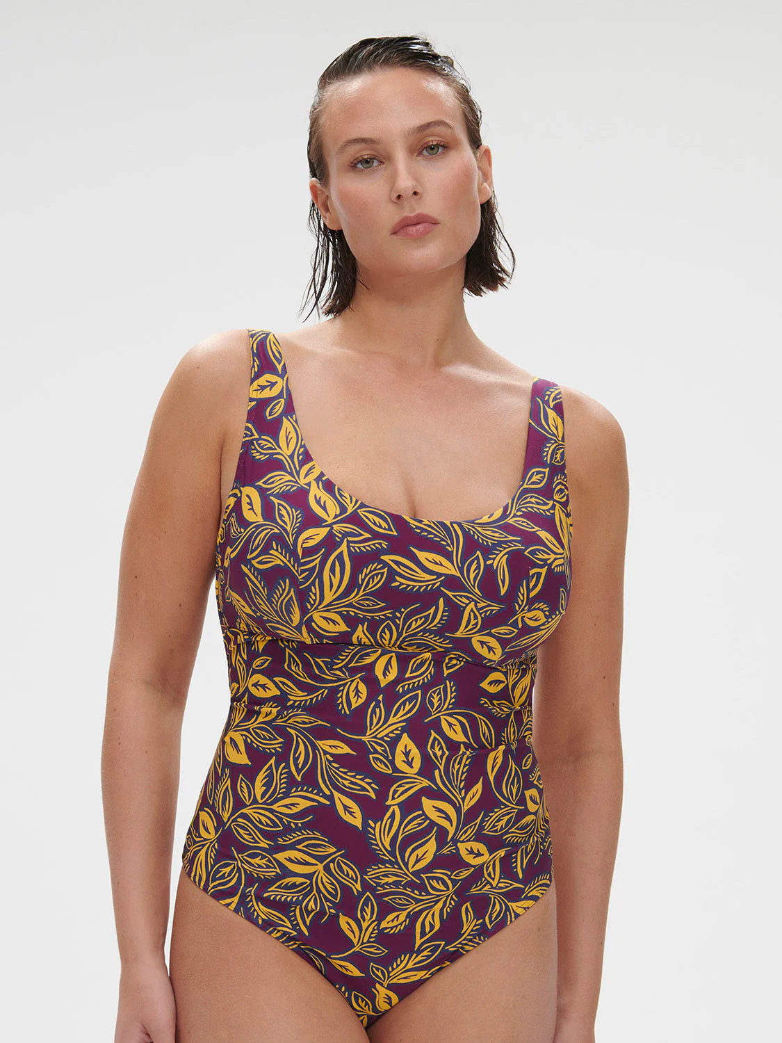 Underwired one-piece swimsuit - Agadir Purple Print - Image 6