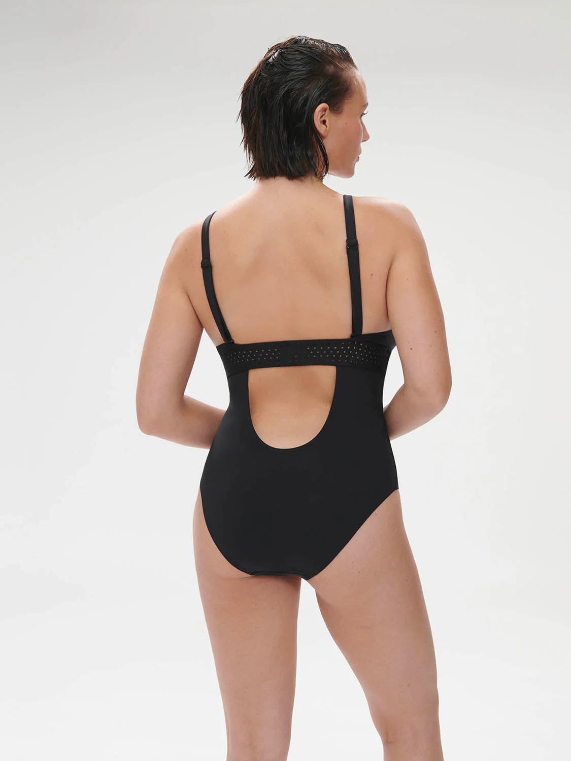 Underwired one-piece swimsuit - Black - Image 11