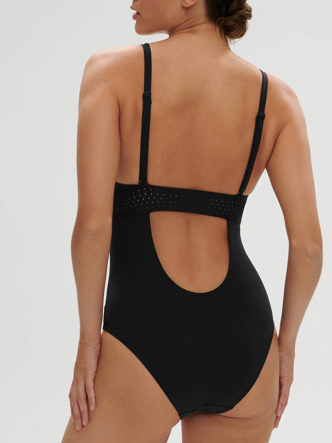 Underwired one-piece swimsuit - Black - Image 3