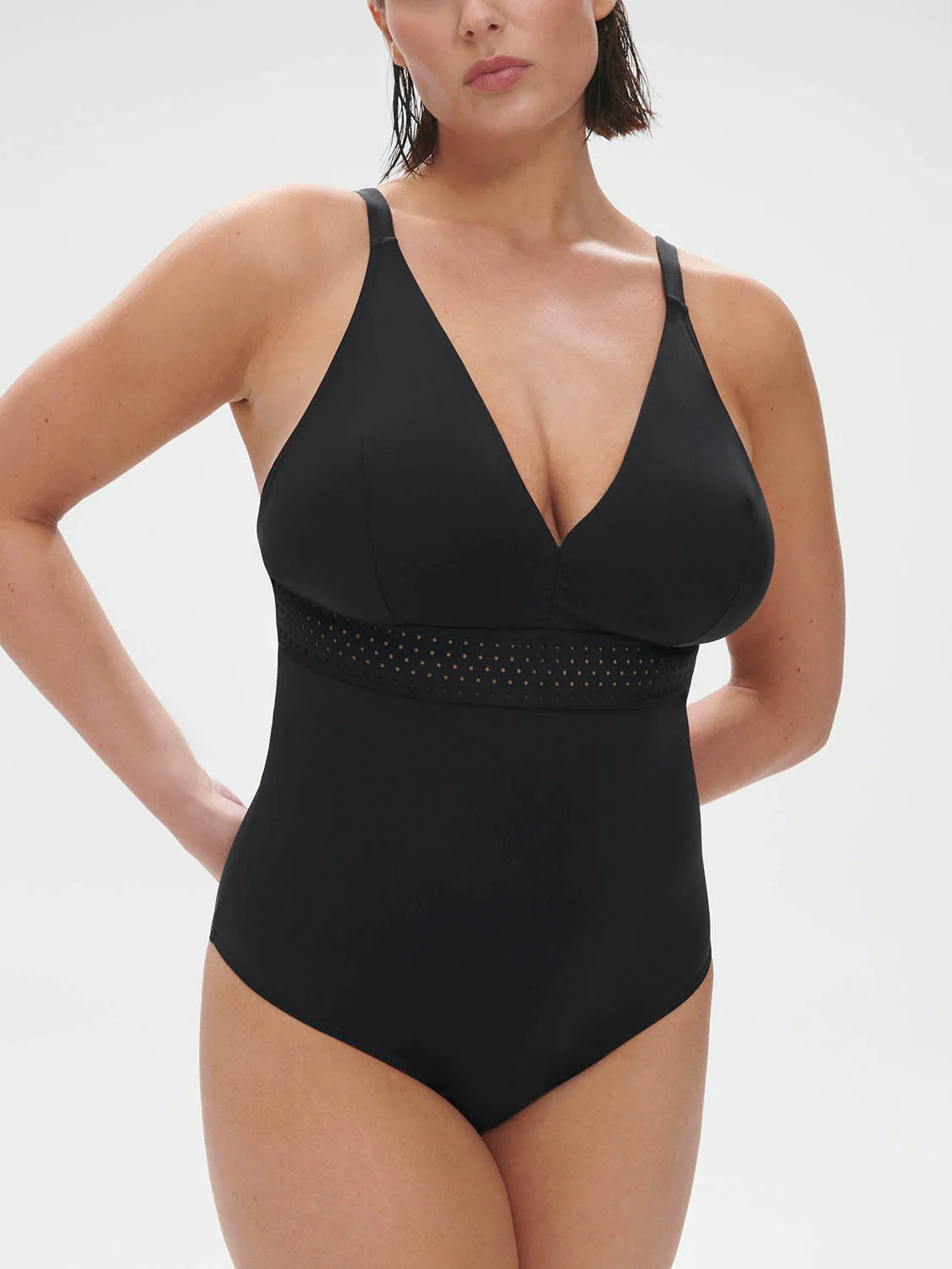 Underwired one-piece swimsuit - Black - Image 7