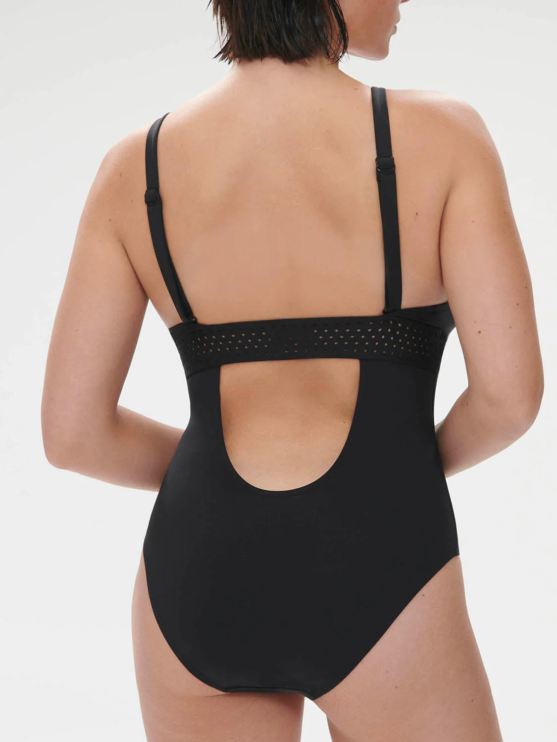 Underwired one-piece swimsuit - Black - Image 8