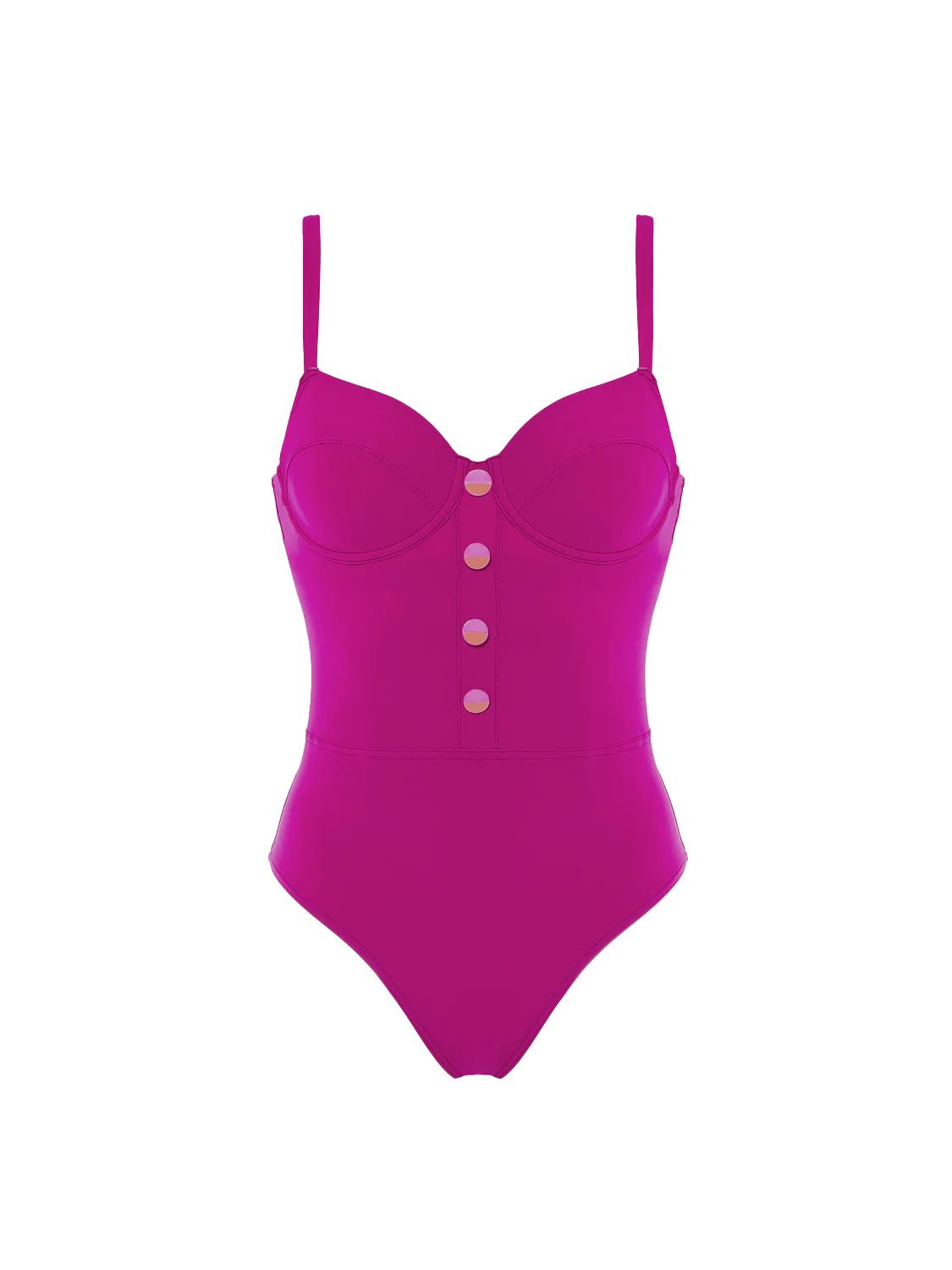 Underwired one-piece swimsuit - Hibiscus Pink - Image 11