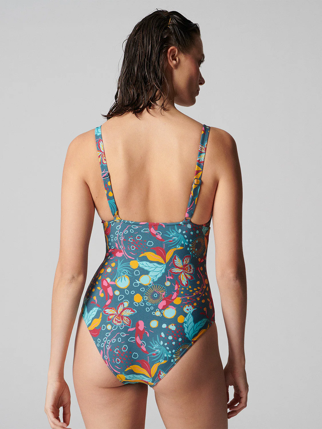Underwired one-piece swimsuit - Lagoon Green - Image 4