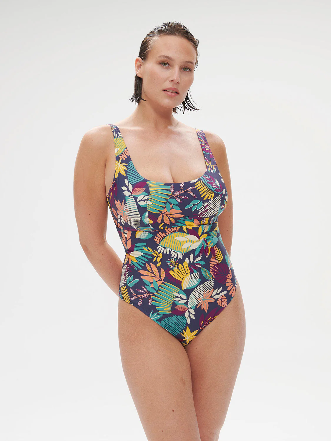 Underwired one-piece swimsuit - Seaside Blue Print - Image 9