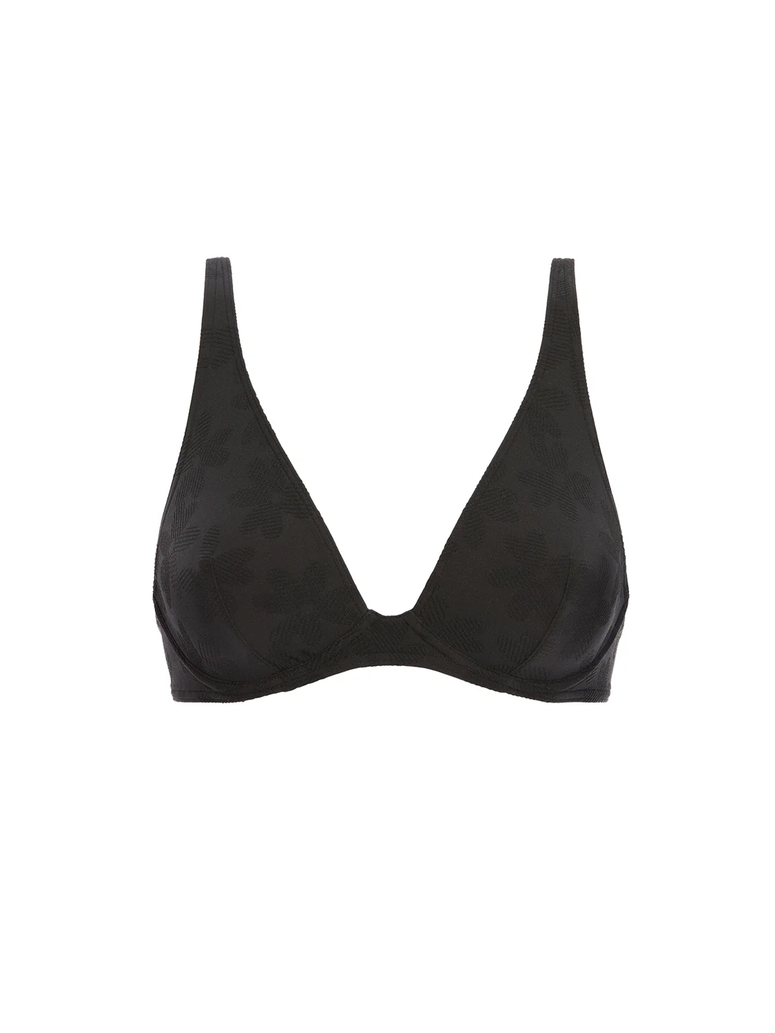 Underwired triangle bikini - Black - Image 7