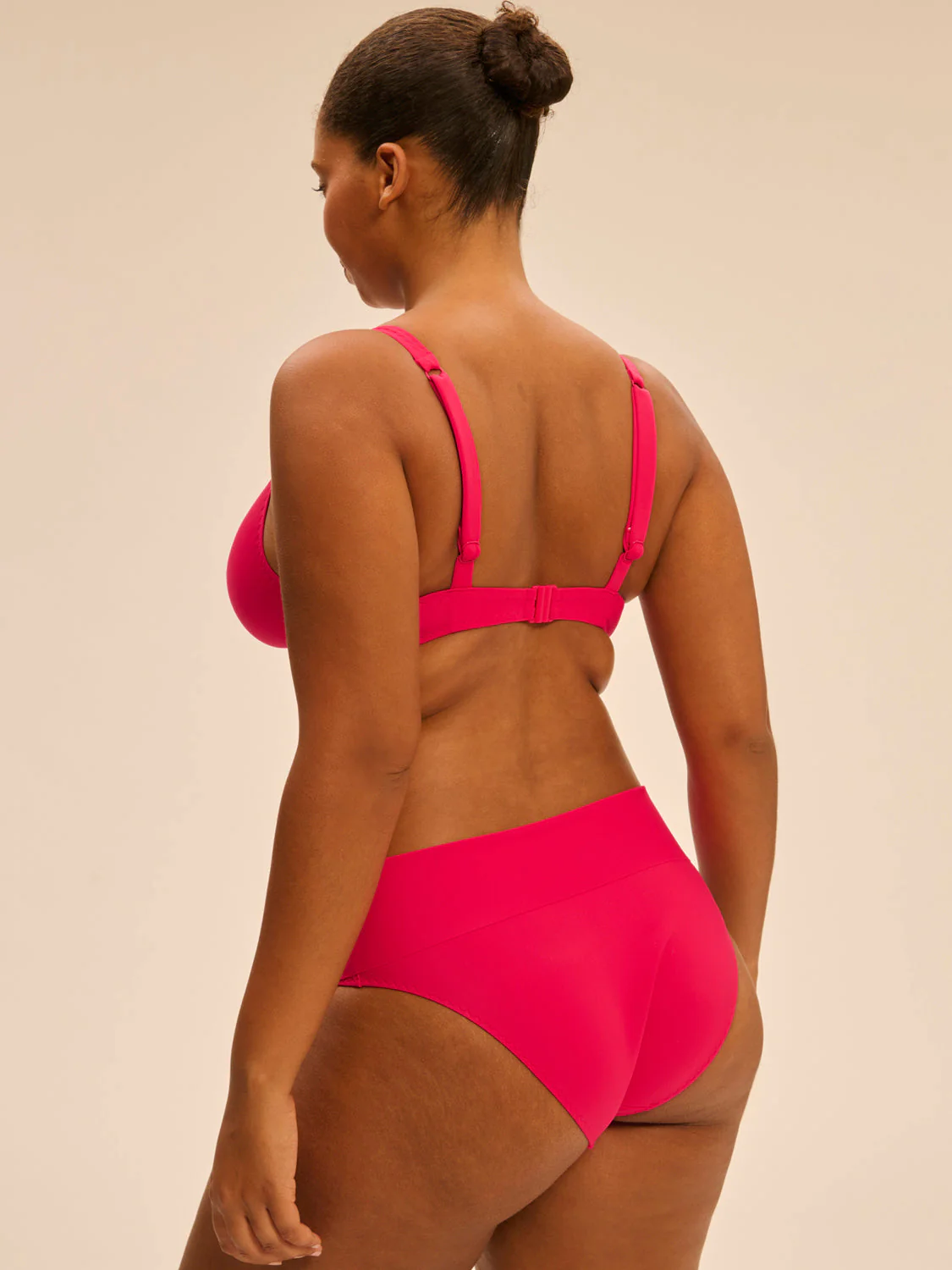 Underwired triangle bikini bra - Lipstick - Image 12