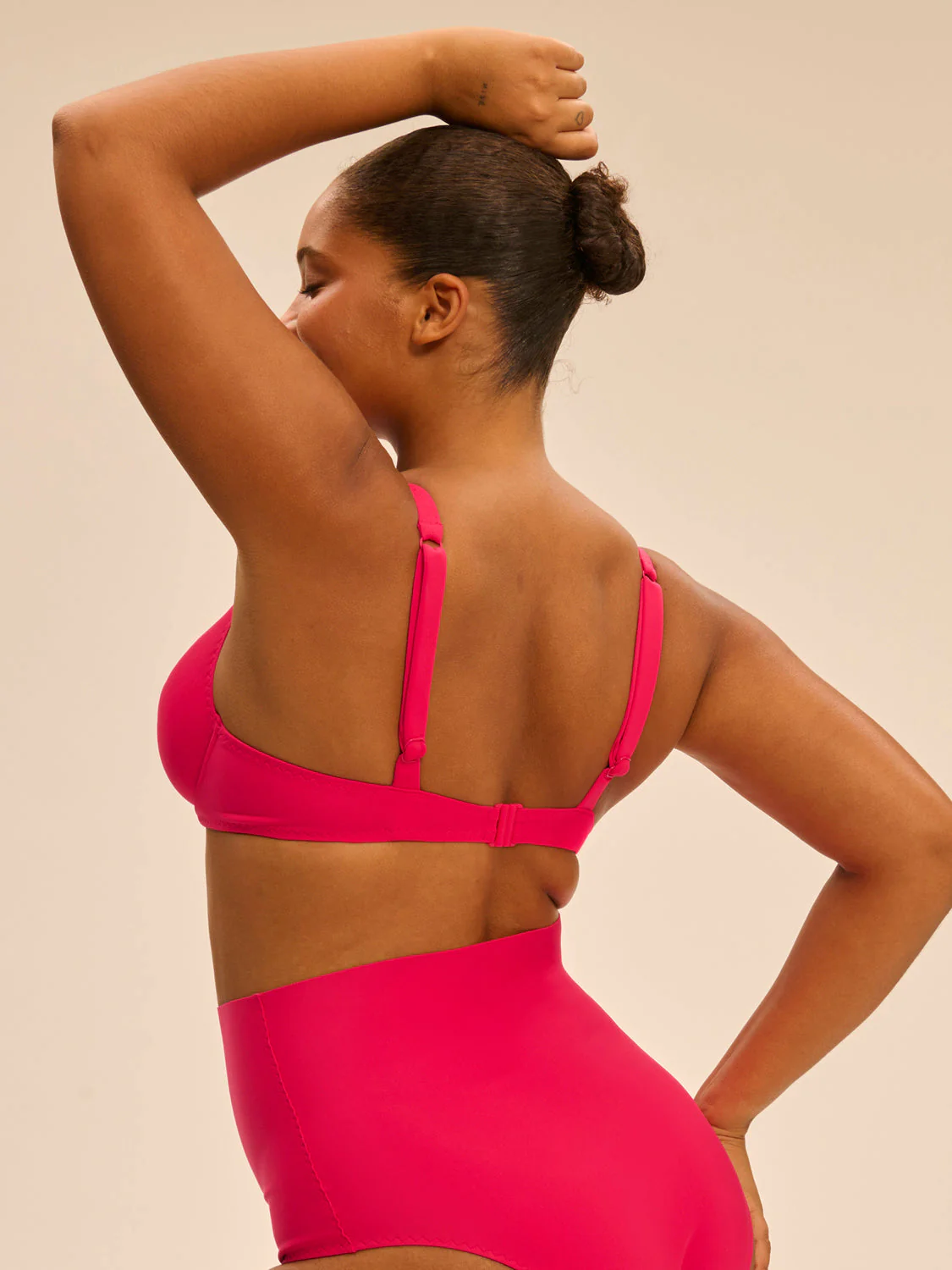 Underwired triangle bikini bra - Lipstick - Image 7