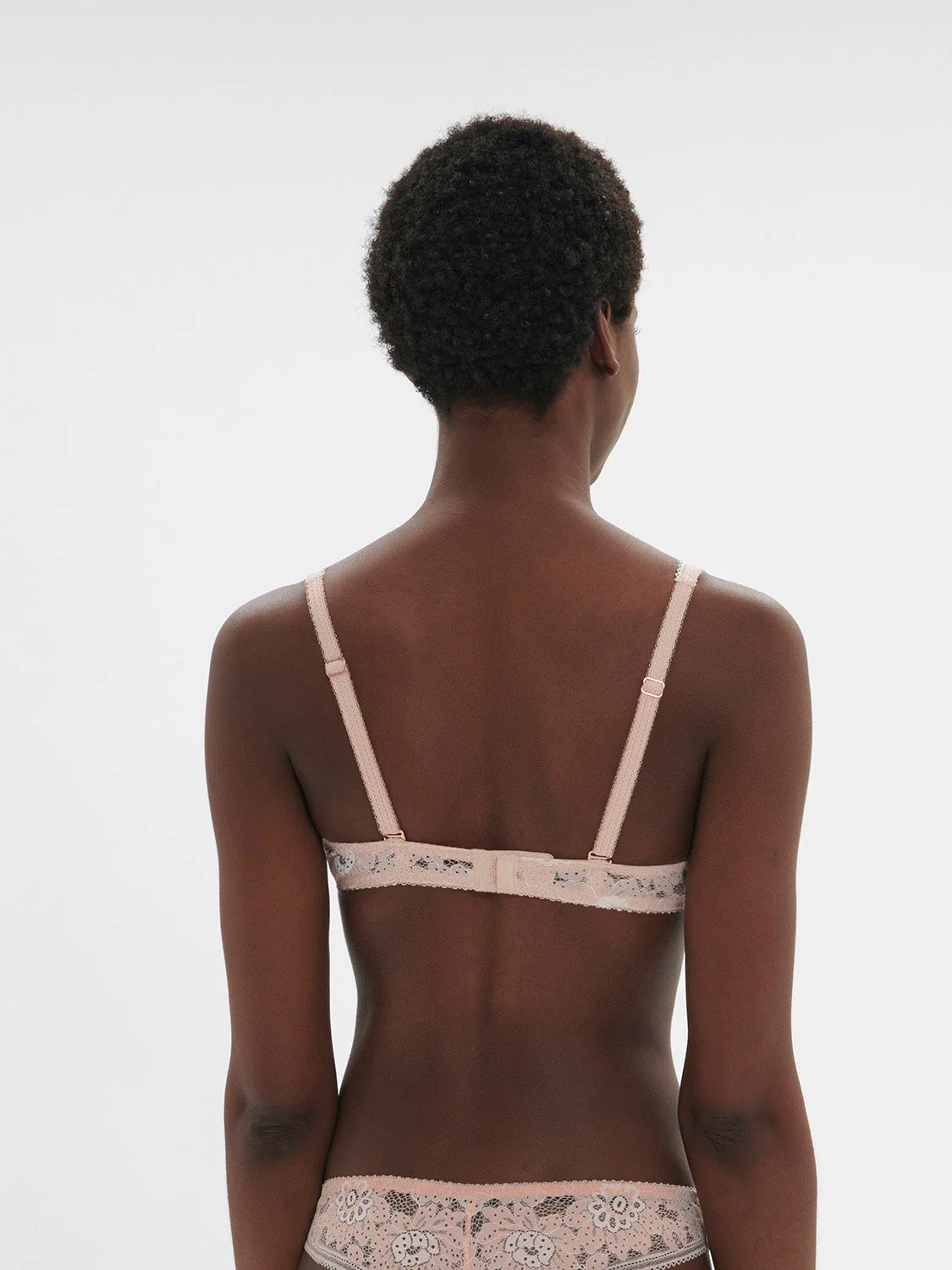 Underwired triangle bra - Ballet Pink - Image 2