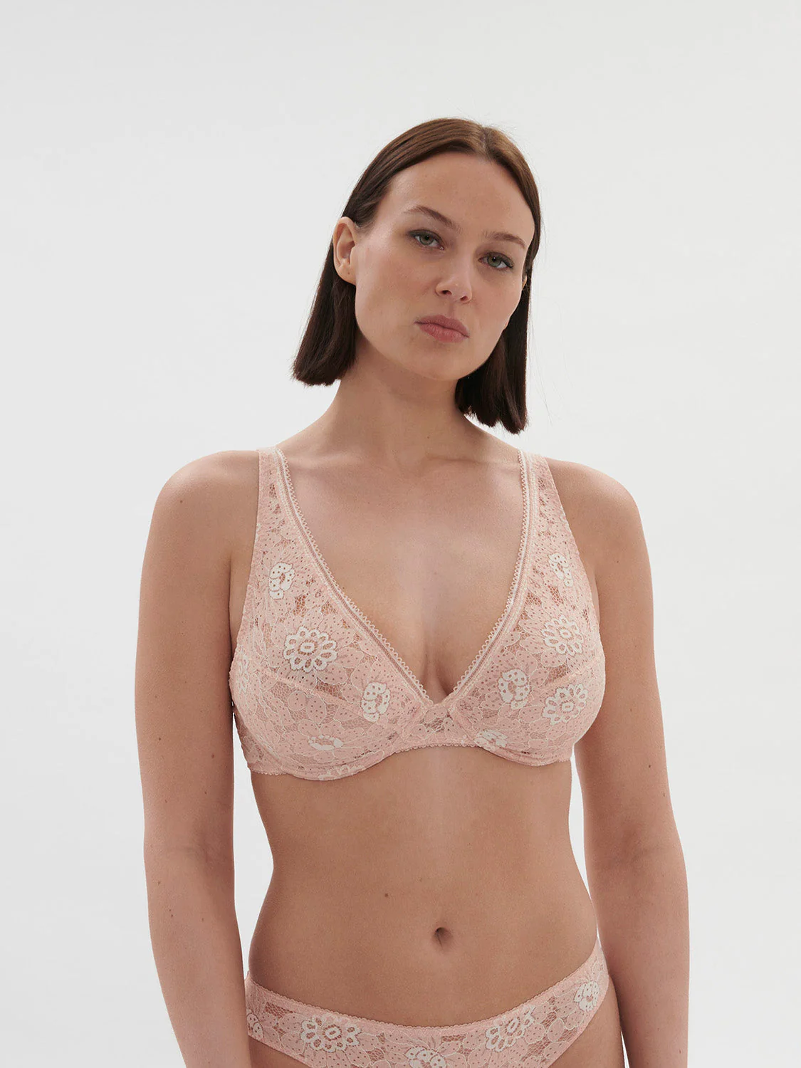 Underwired triangle bra - Ballet Pink - Image 5