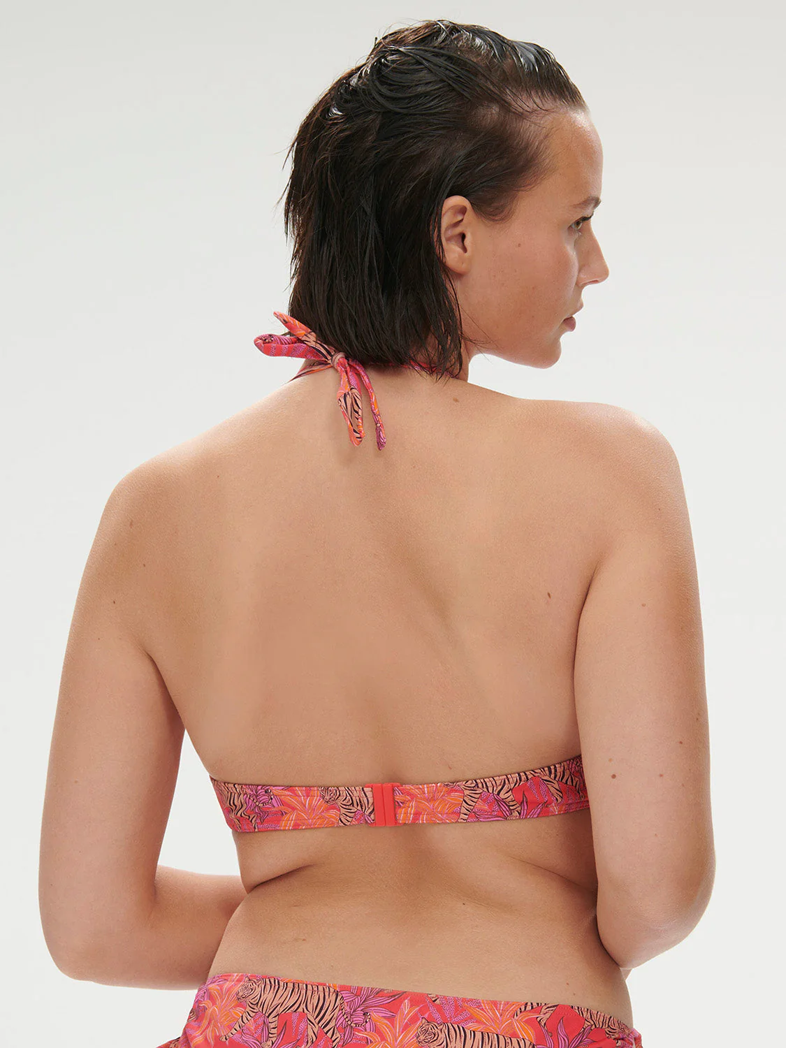 Underwired triangle bra - Jungle Dawn Print - Image 7