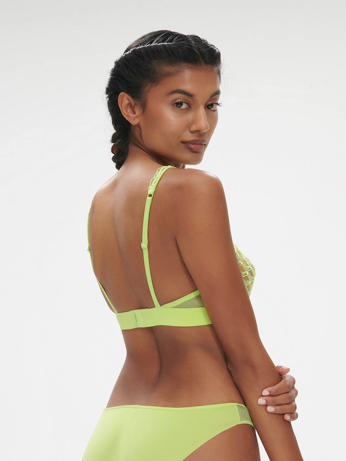 Underwired triangle bra - Lime - Image 2