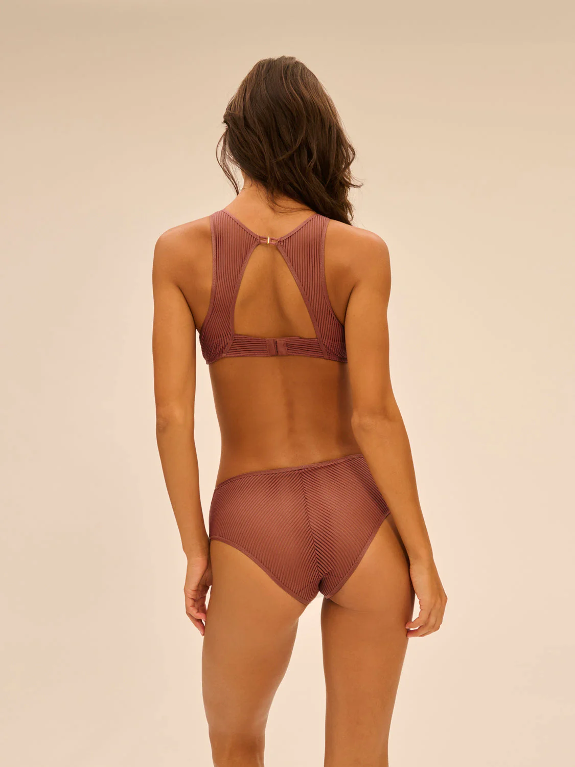Underwired triangle bra - Mulberry - Image 7