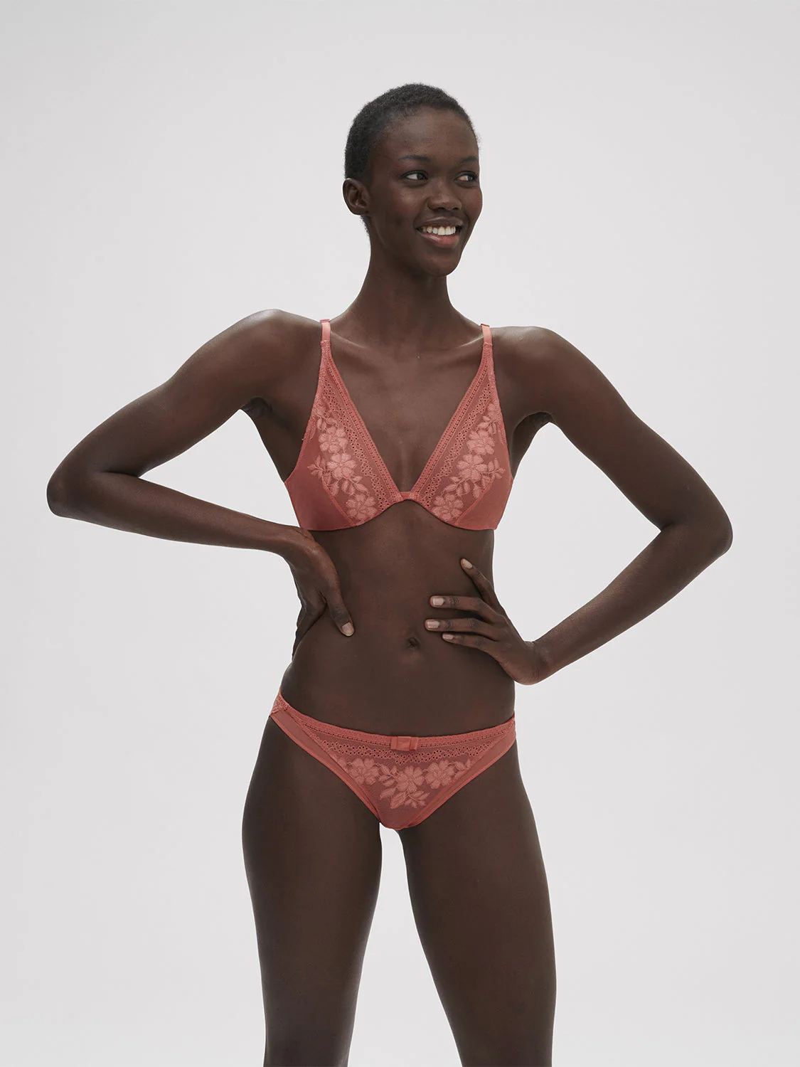 Underwired triangle bra - Texas Pink - Image 5