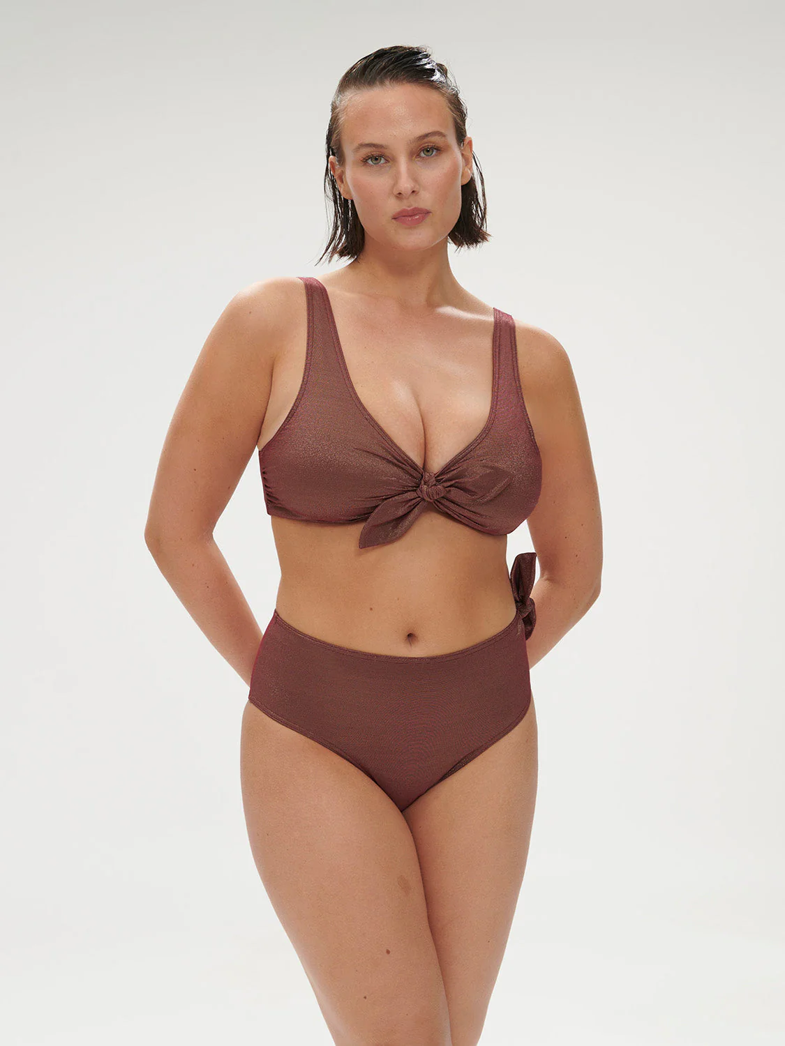 Wireless bikini triangle - Lurex Dark Purple - Image 10