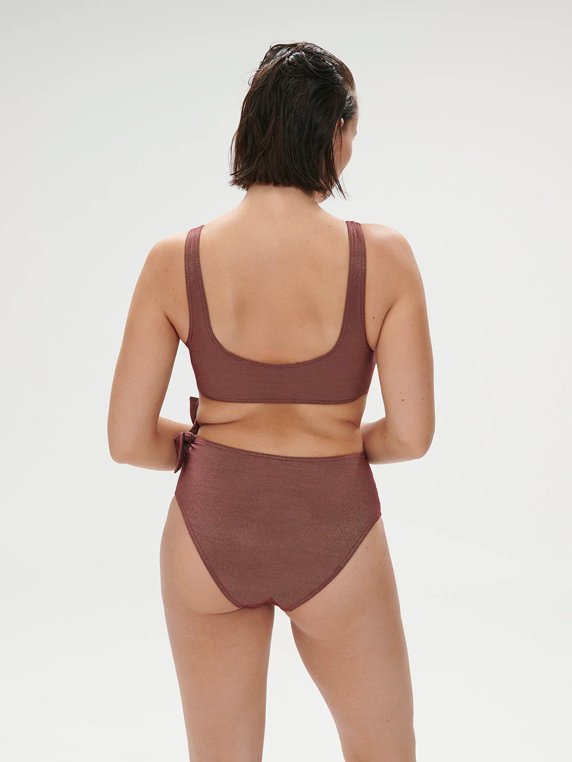 Wireless bikini triangle - Lurex Dark Purple - Image 11