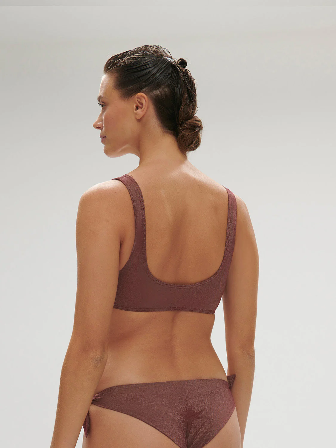 Wireless bikini triangle - Lurex Dark Purple - Image 3