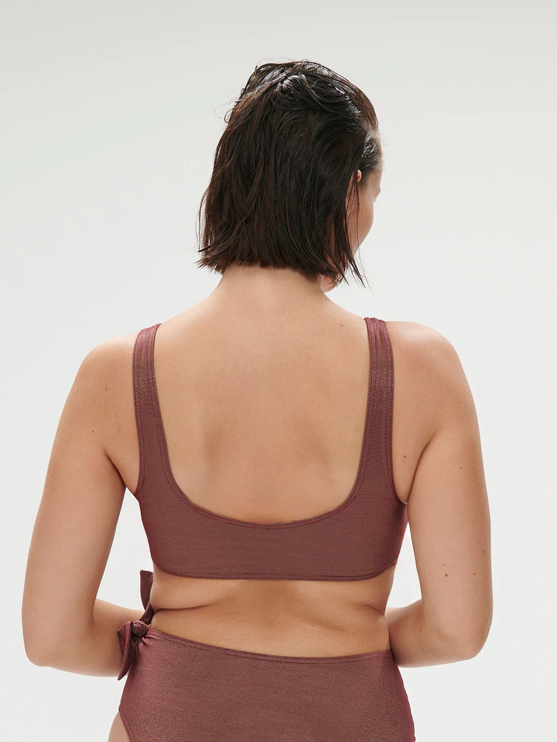 Wireless bikini triangle - Lurex Dark Purple - Image 8