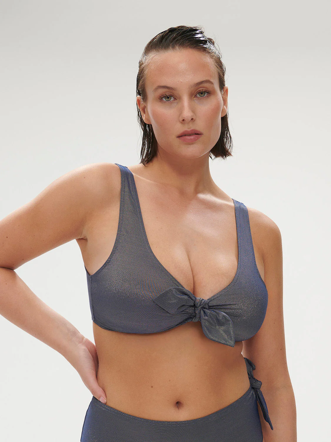 Wireless bikini triangle - Lurex Midnight - Image 6