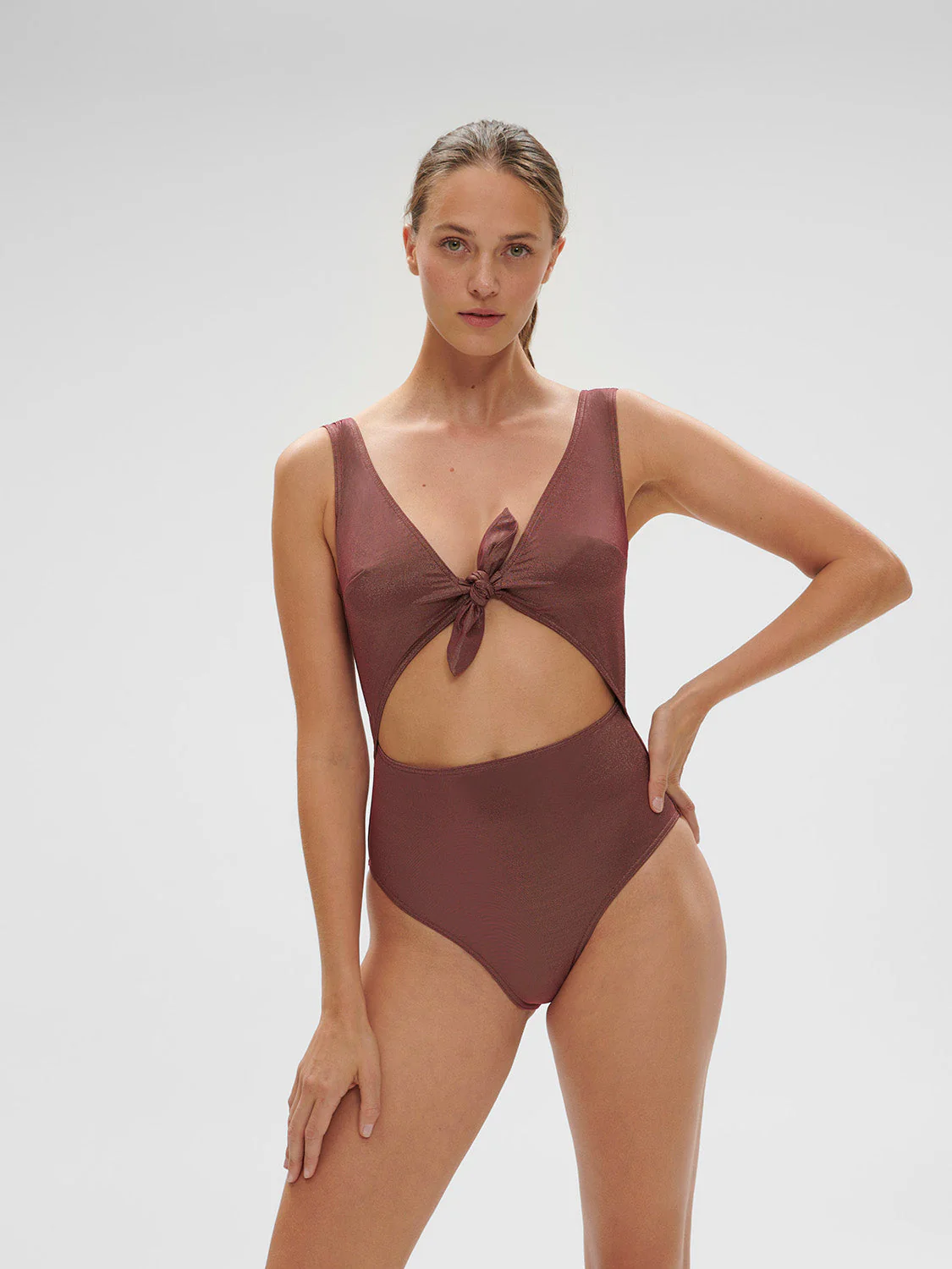 Wireless One-Piece - Lurex Dark Purple - Image 3