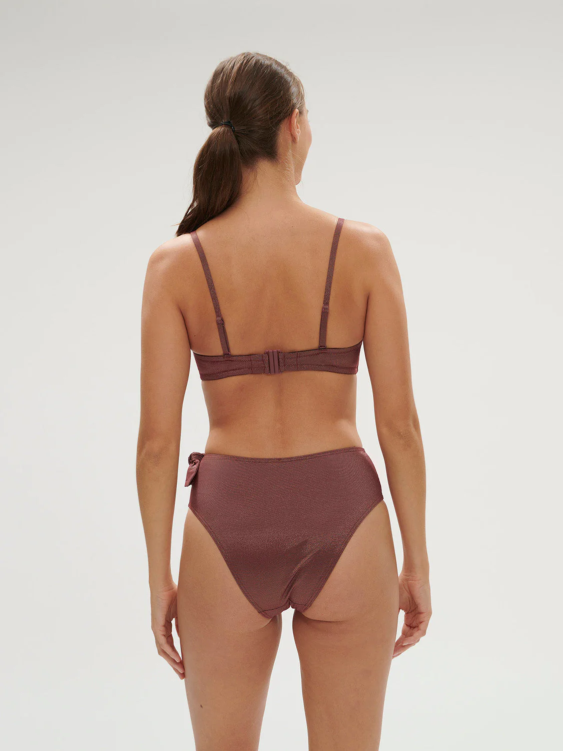 Wireless strapless bra - Lurex Dark Purple - Image 6