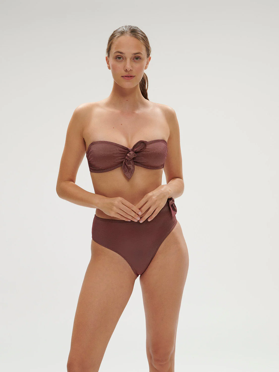 Wireless strapless bra - Lurex Dark Purple - Image 8