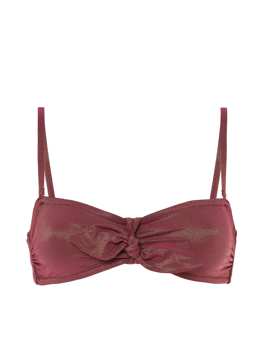 Wireless strapless bra - Lurex Dark Purple - Image 9